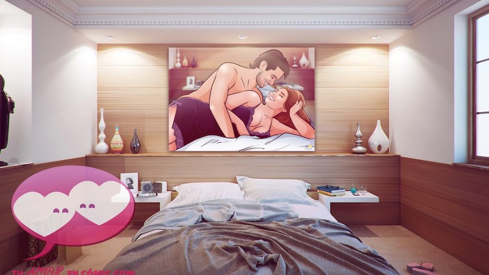 Ejemplo Habitación - tuamorencomic.com - habitación romántica - ilustración de pareja sensual-Low Res