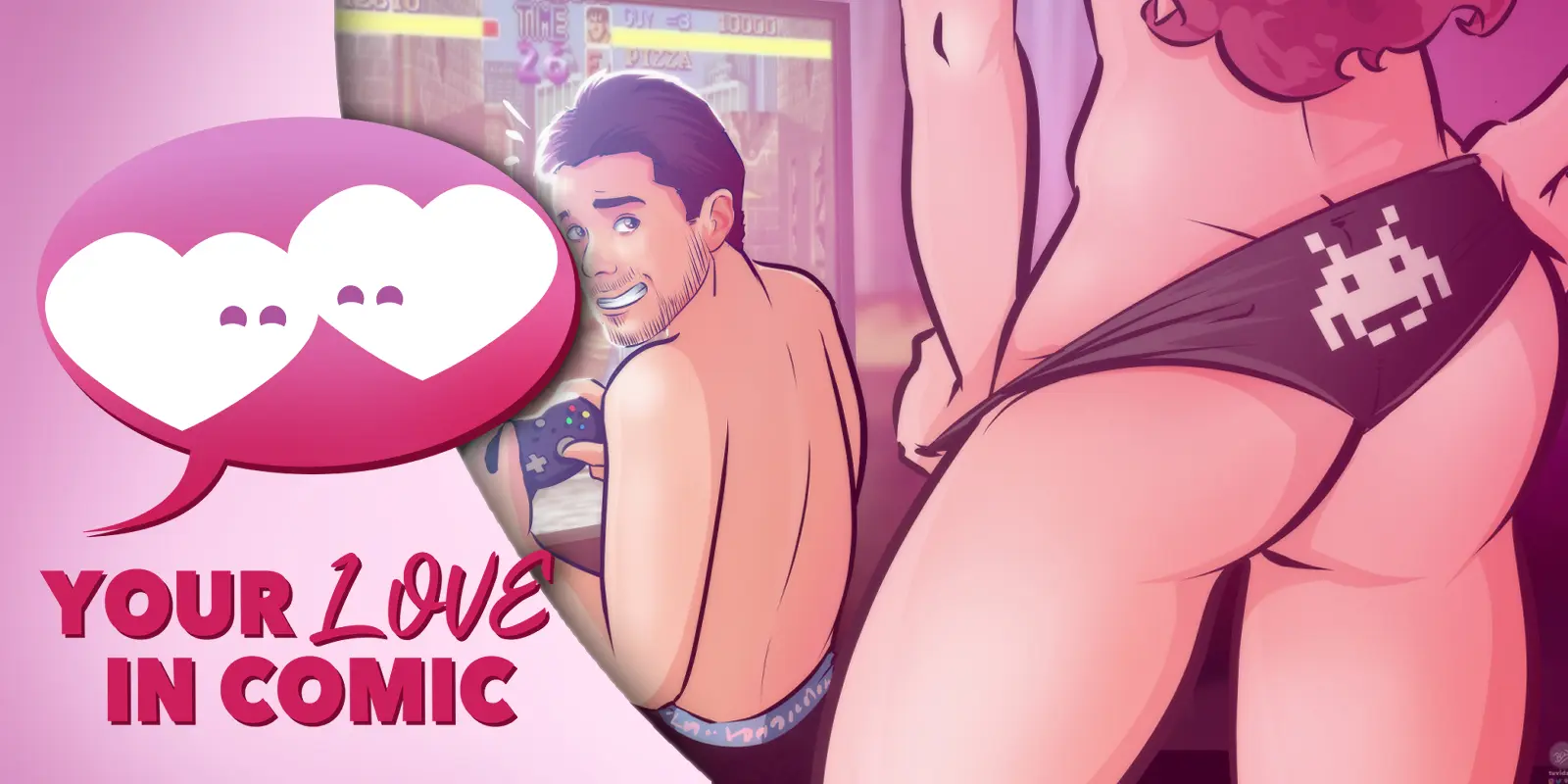 Tu Amor en cómic - Ilustración personalizada de pareja sensual - Regalos románticos - regalos eróticos - ilustración erótica - Ejemplo 1-min